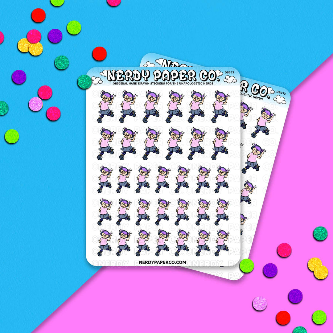 Dancing Kayla - Hand Drawn Sticker Sheet - Deco | DS633