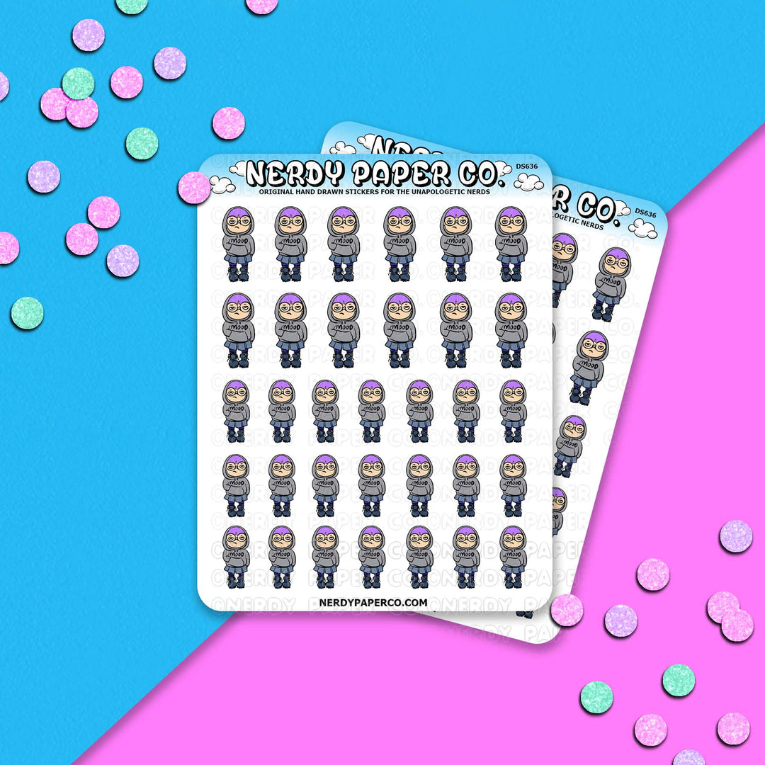 Moody Kayla - Hand Drawn Sticker Sheet - Deco | DS636