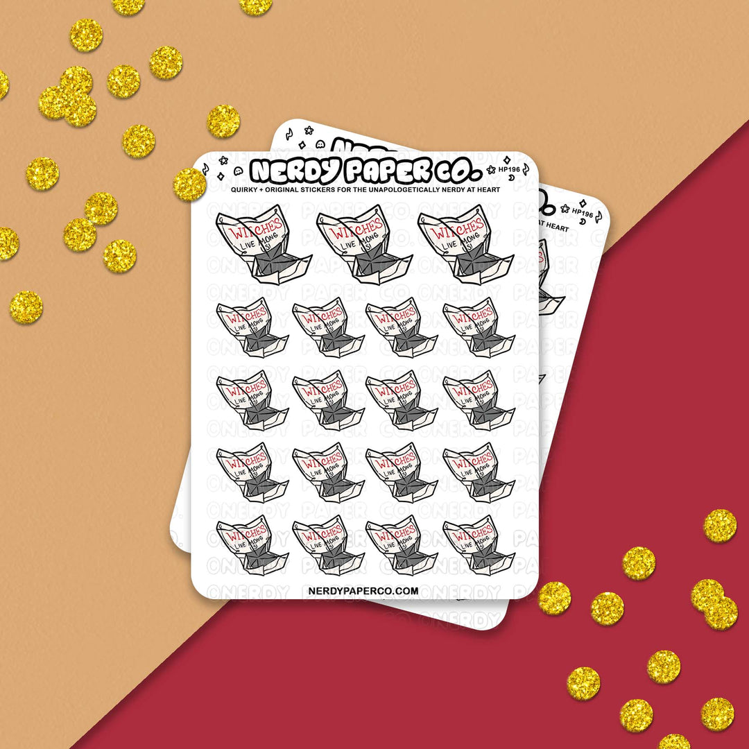 Witches Among Us - Hand Drawn Vinyl Sticker Sheet