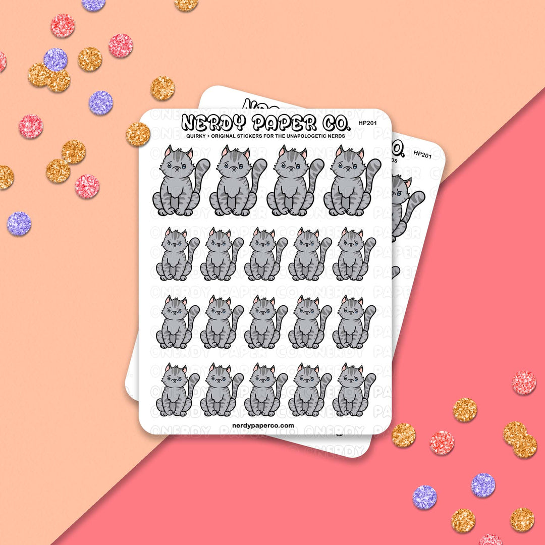 Minerva the Cat - Hand Drawn Vinyl Sticker Sheet