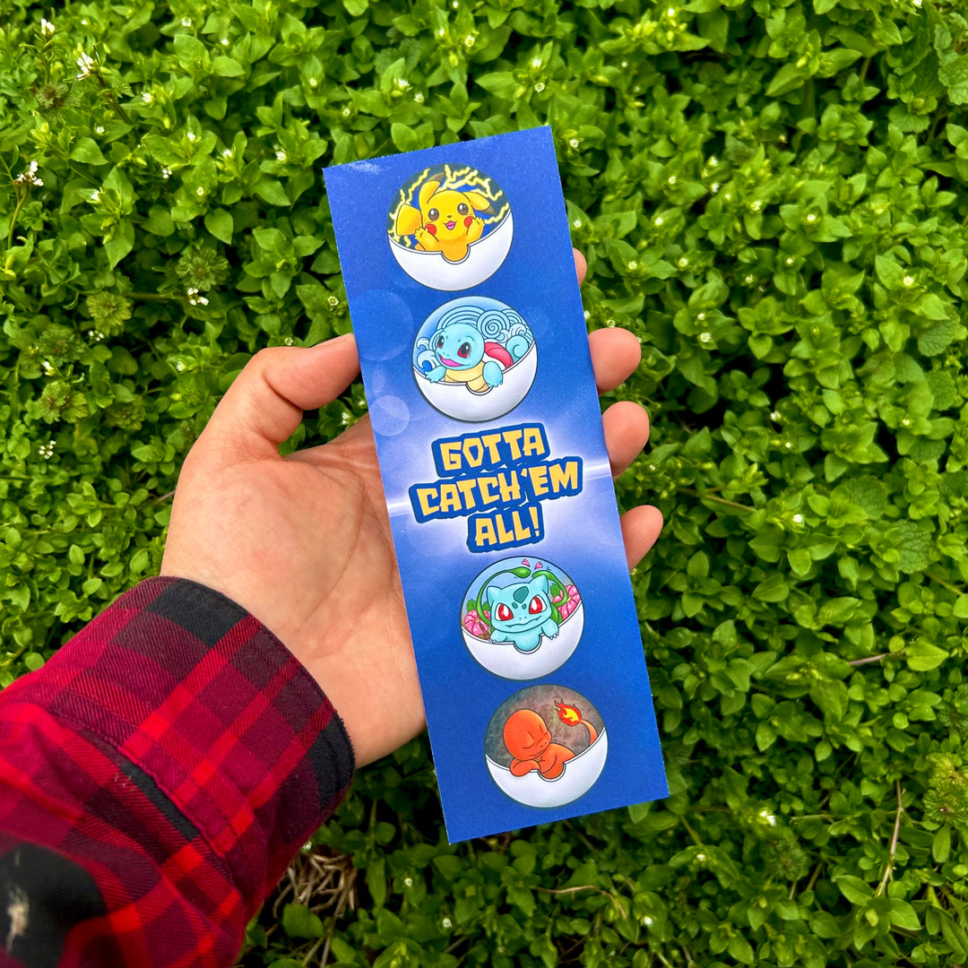 Catch'Em All! | Hand Drawn Bookmark