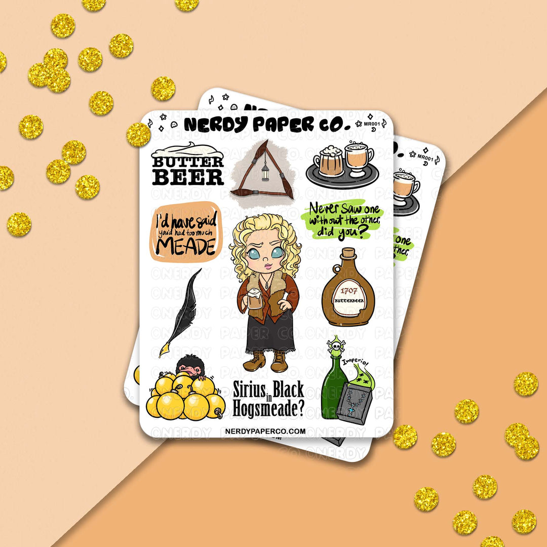 Tavern Witch - Hand Drawn Character Vinyl Sticker Sheet