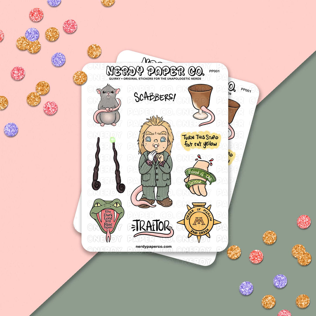 That Rat! - Hand Drawn Character Vinyl Sticker Sheet