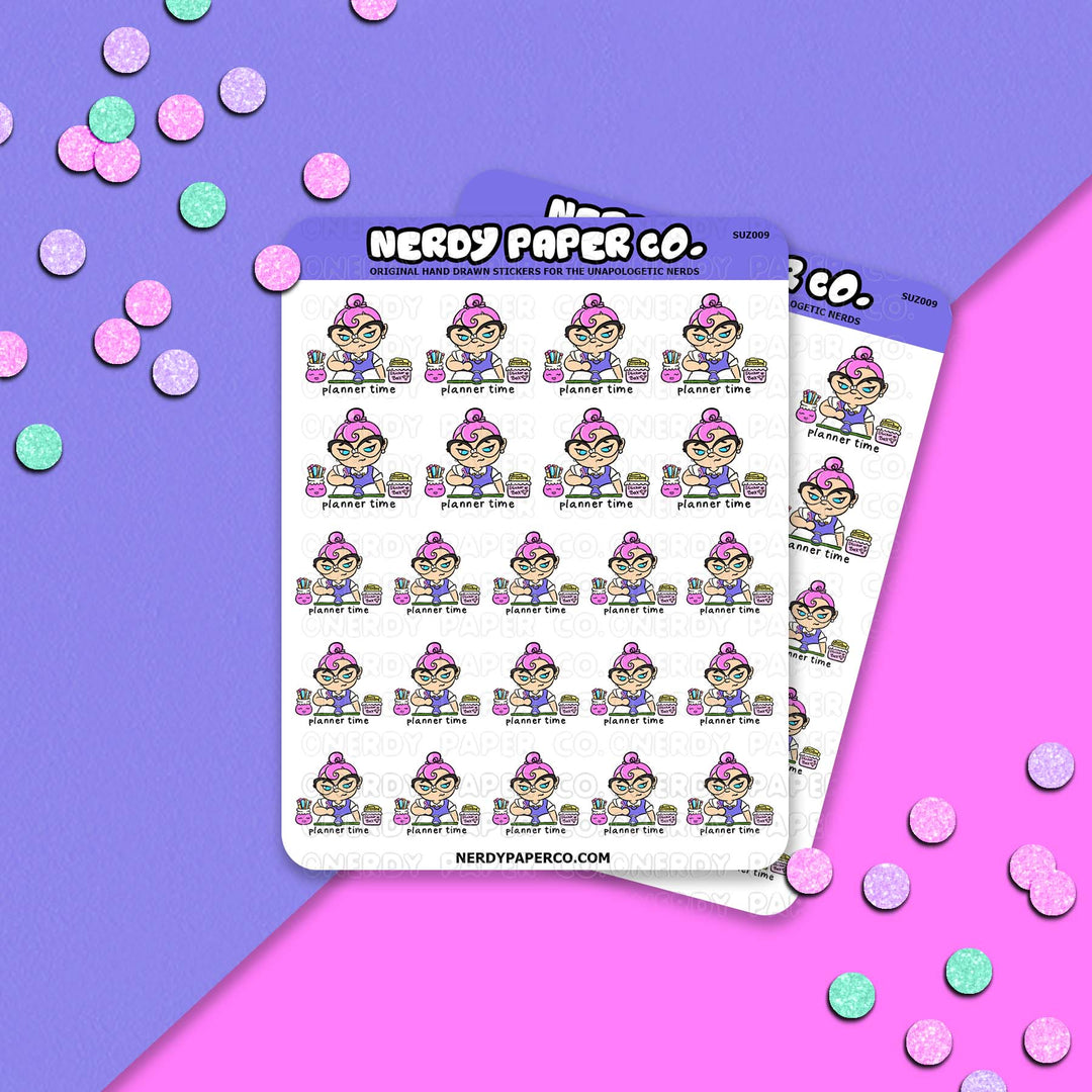 Planner Time Suzy - Hand Drawn Sticker Sheet - Deco | SUZ009