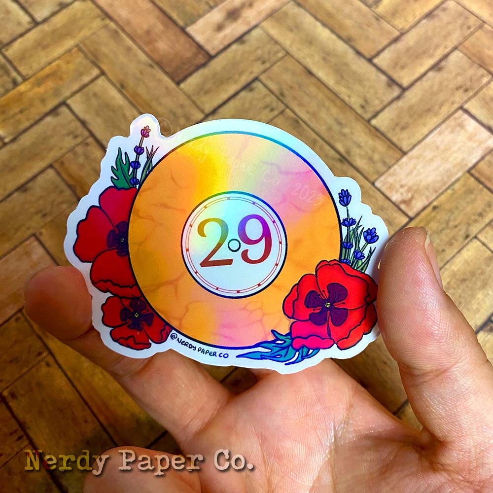 April 29th - Hand Drawn Waterproof Holo Vinyl Sticker