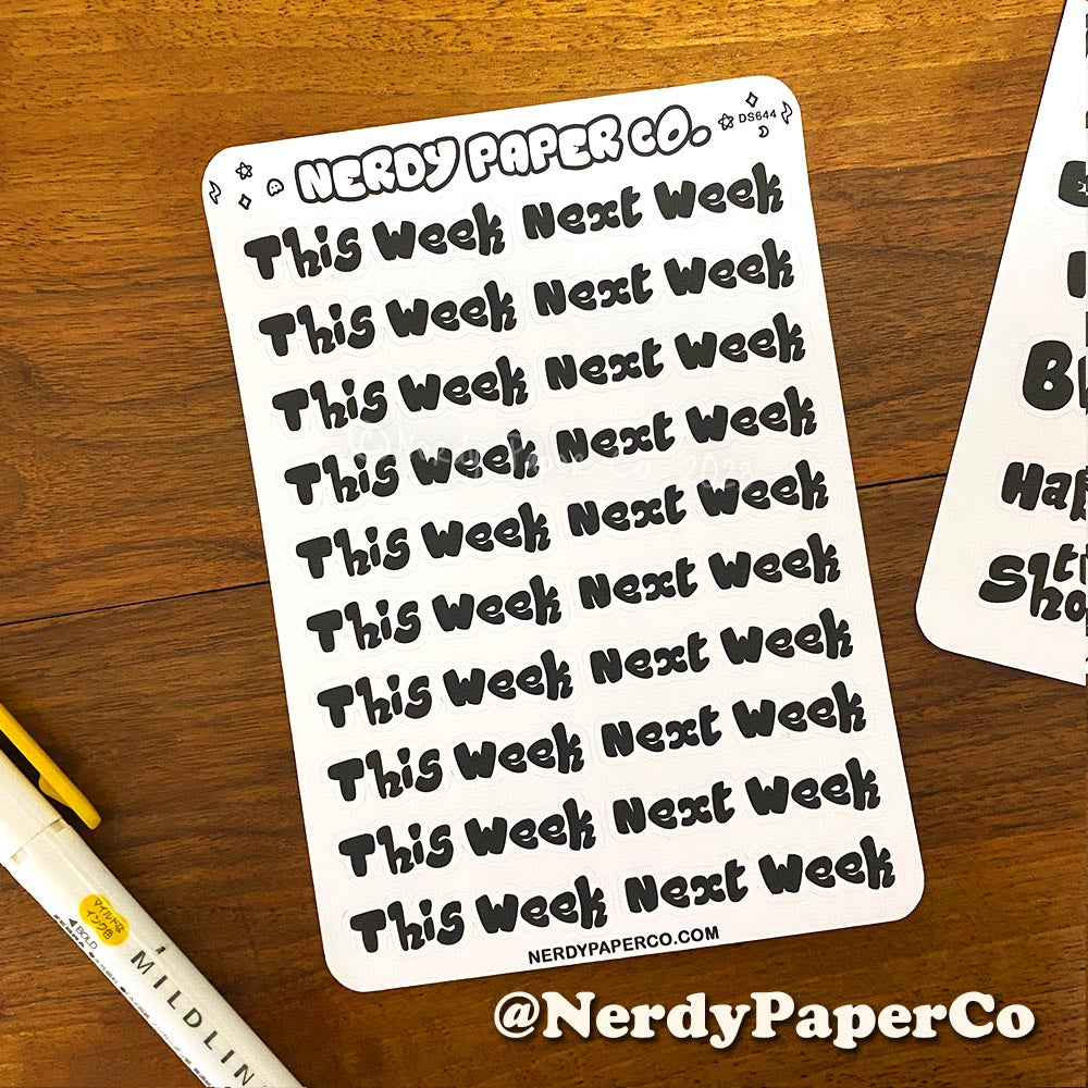 Weeks - Bullet Journal Stickers | DS644