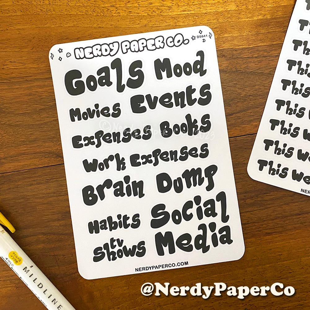 Titles - Bullet Journal Stickers | DS641