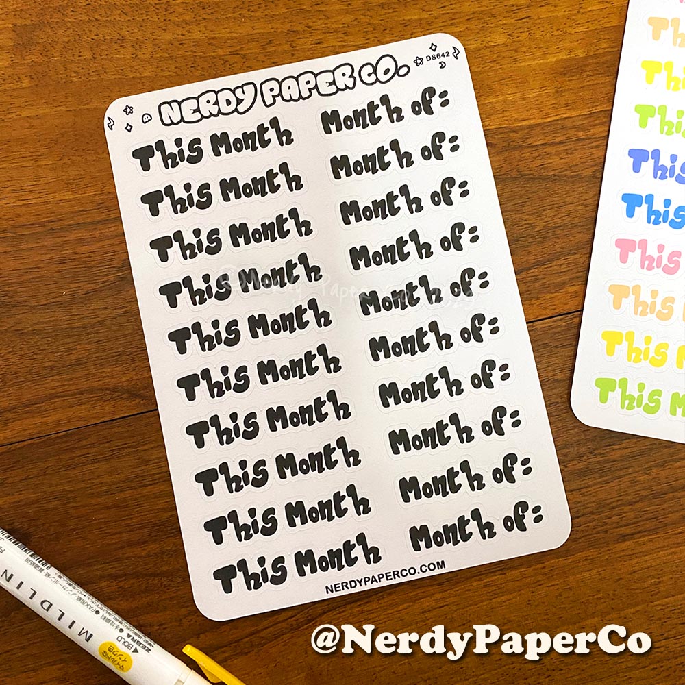 This Month - Bullet Journal Stickers | DS642