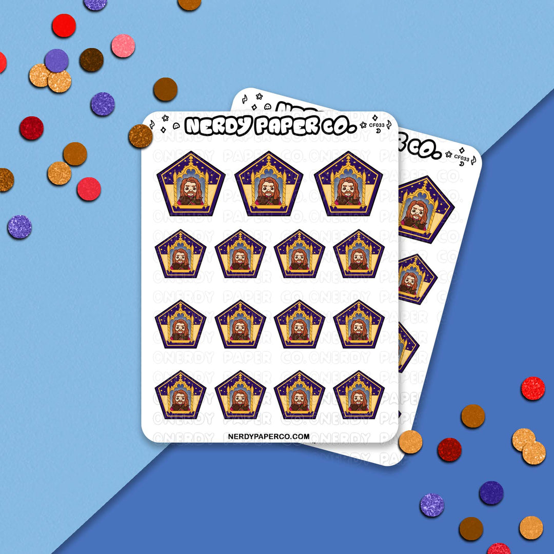 Choco Frog no. 33 | Magical Leader - Hand Drawn Vinyl Sticker Sheet - Deco - CF033