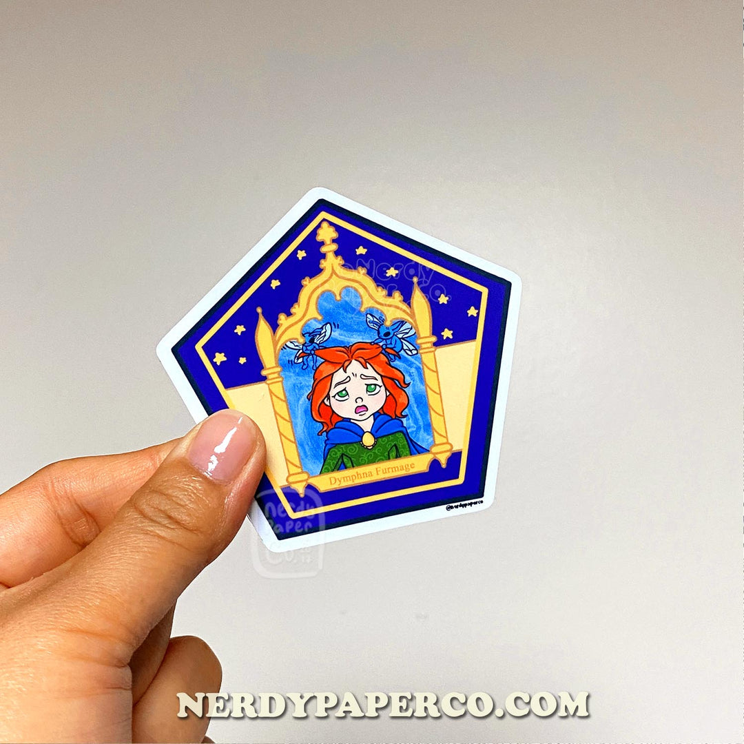 CHOCO FROG NO. 39 | Pixie Witch - Hand Drawn Waterproof Wizard Vinyl Sticker