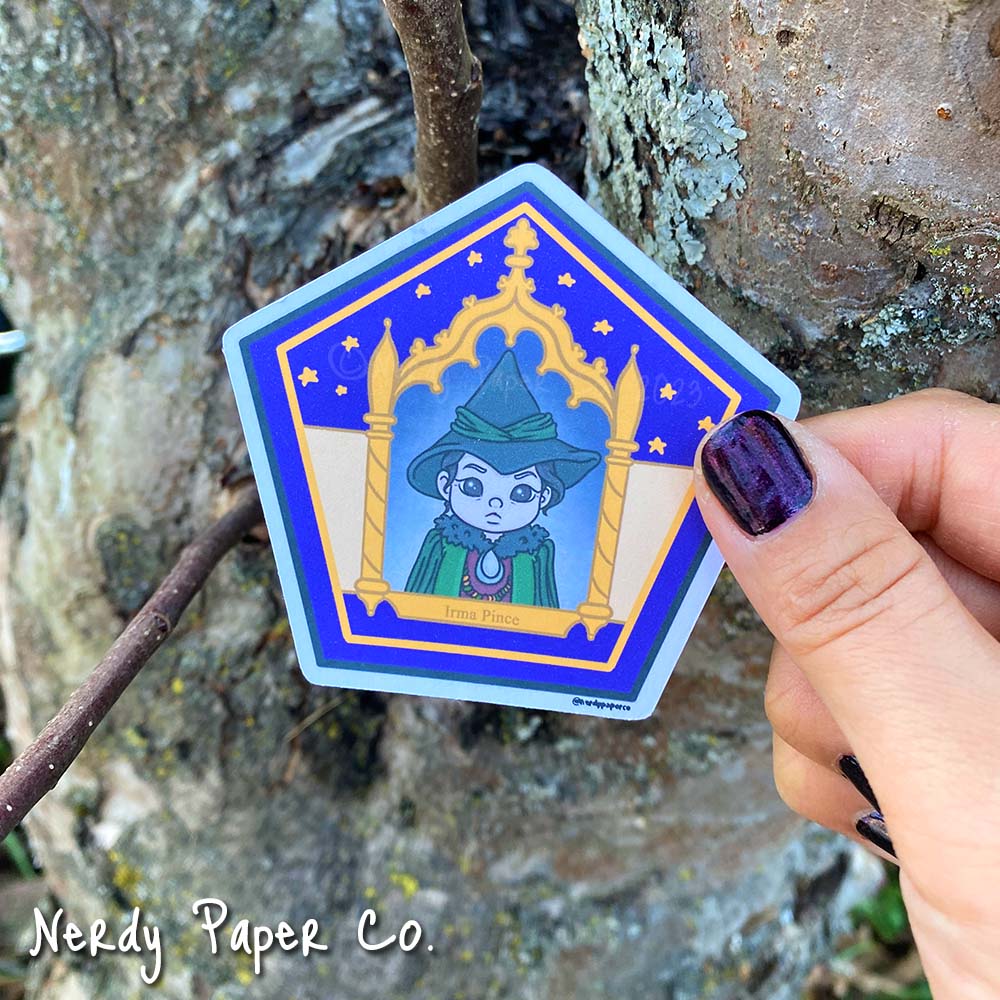 CHOCO FROG NO. 34 | Magical Librarian - Hand Drawn Wizard Diecut