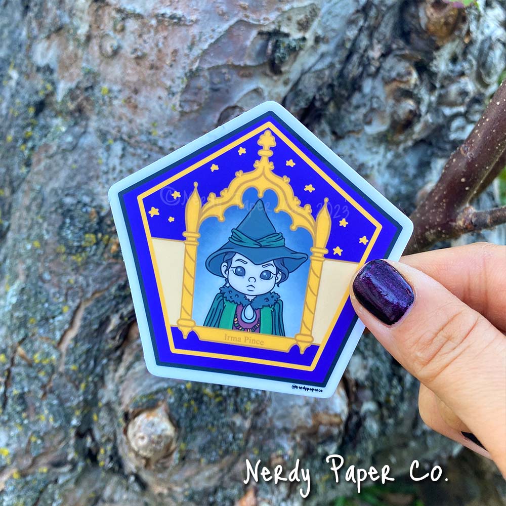 CHOCO FROG NO. 34 | Magical Librarian - Hand Drawn Waterproof Wizard Vinyl Sticker