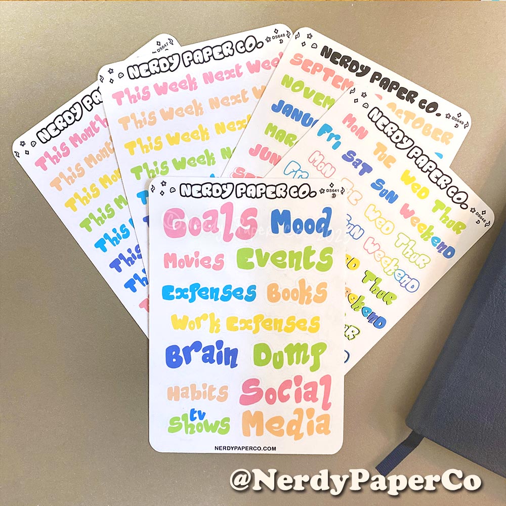 Colorful Bujo Pack - Bullet Journal Stickers | BJPK-2