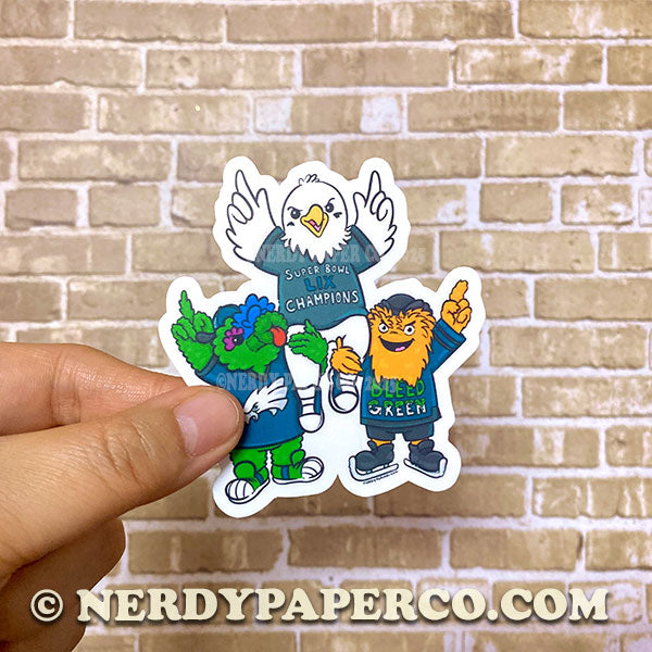Super Bowl Champs - LIMITED EDITION - Hand Drawn Waterproof Vinyl Sticker