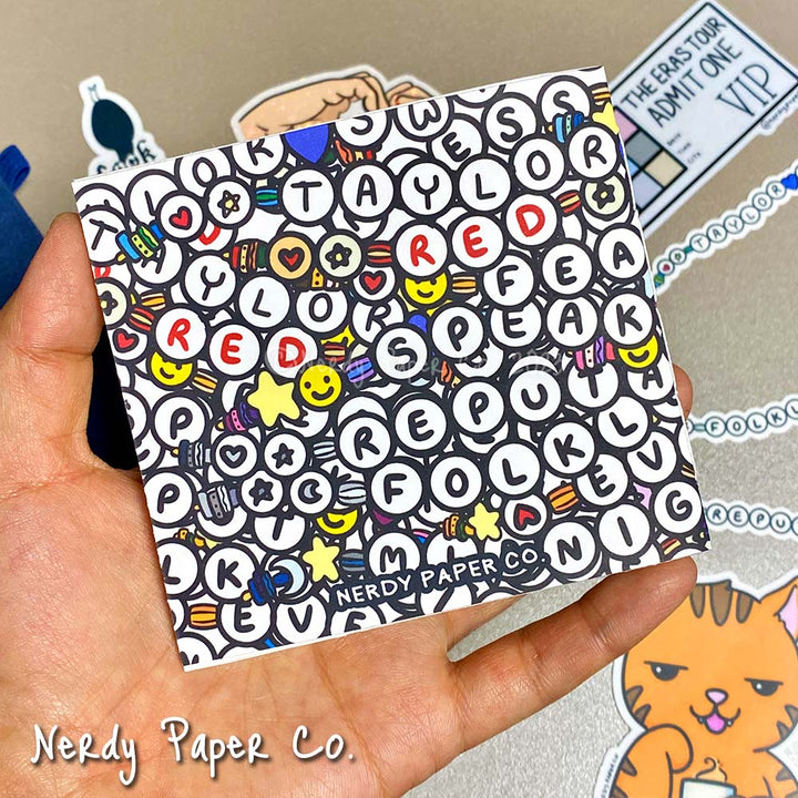 Eras Friendship Bracelets Reusable Sticker Notebook