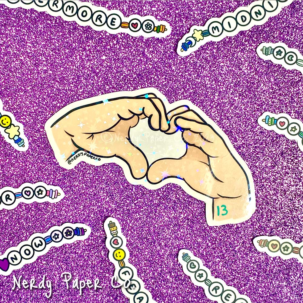Fearless Heart - Hand Drawn Waterproof Holo Vinyl Sticker