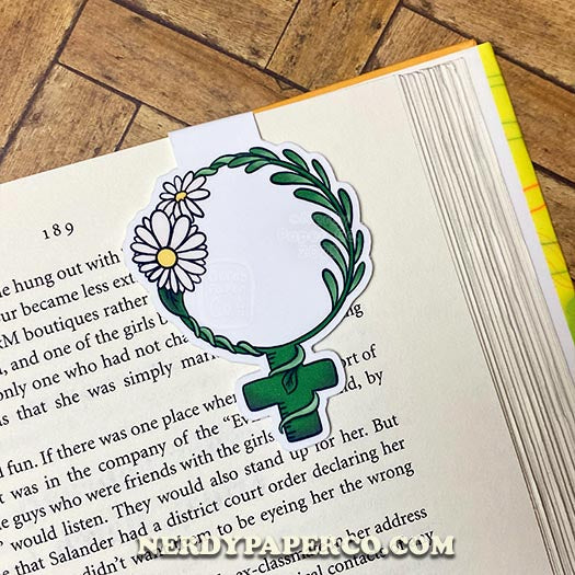 Floral Feminist - Hand Drawn Magnetic Bookmark