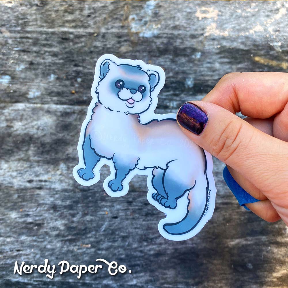 Magical Ferret | Magical Creature #32 - Hand Drawn Waterproof Vinyl Sticker