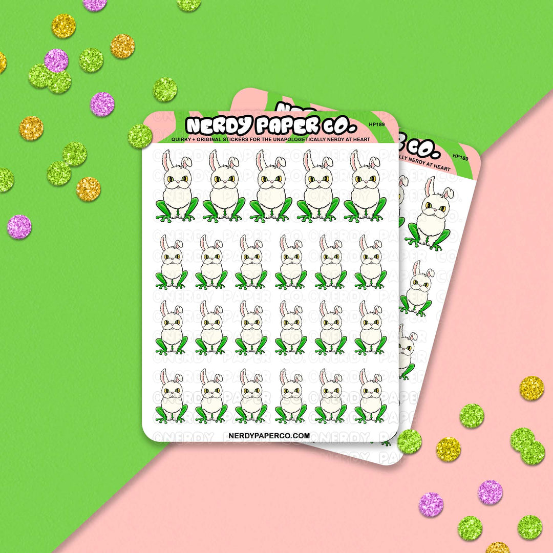 Rabbit\Frog | Magical Creature #32 - Hand Drawn Vinyl Sticker Sheet - HP183