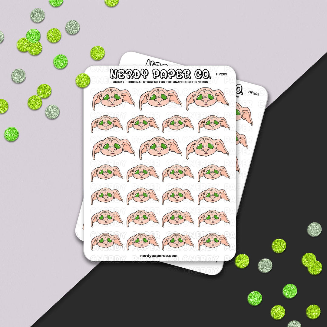 Sad Elf - Hand Drawn Vinyl Sticker Sheet