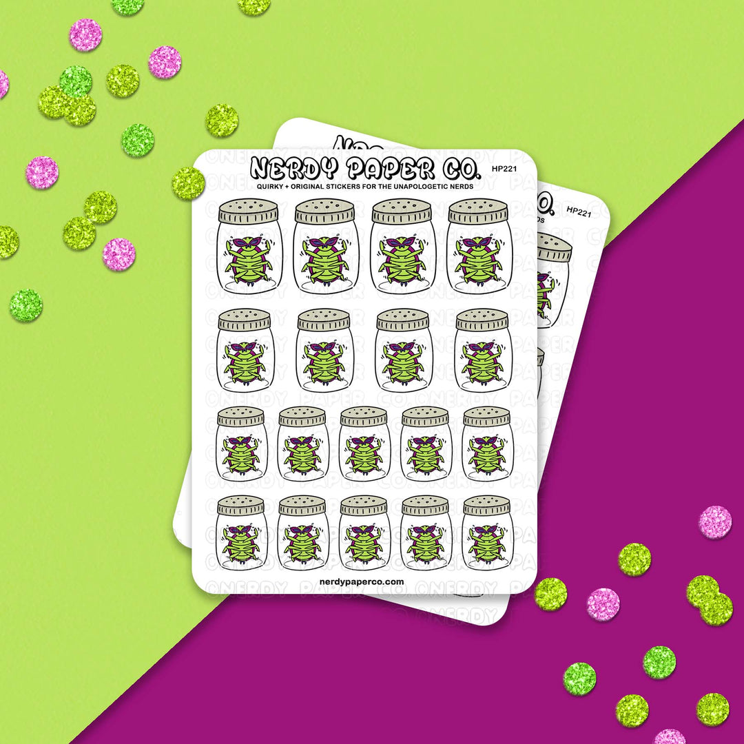 Gossip Beetle - Hand Drawn Vinyl Sticker Sheet