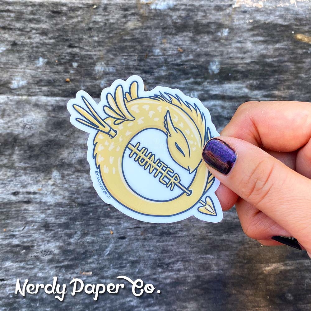 Beast Hunter Emblem - Hand Drawn Waterproof Vinyl Sticker