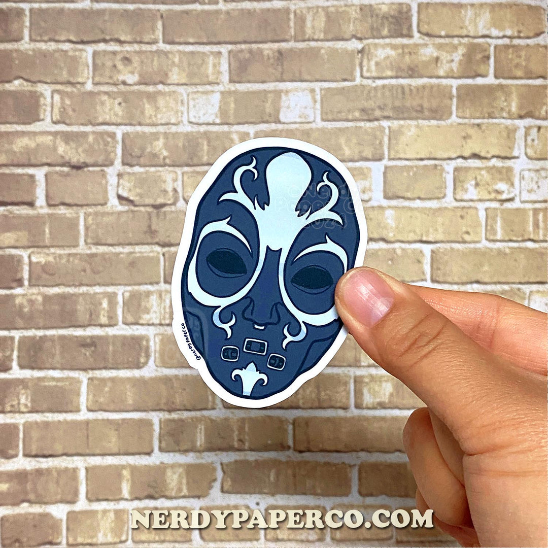 Evil Follower Mask- Hand Drawn Waterproof Vinyl Sticker