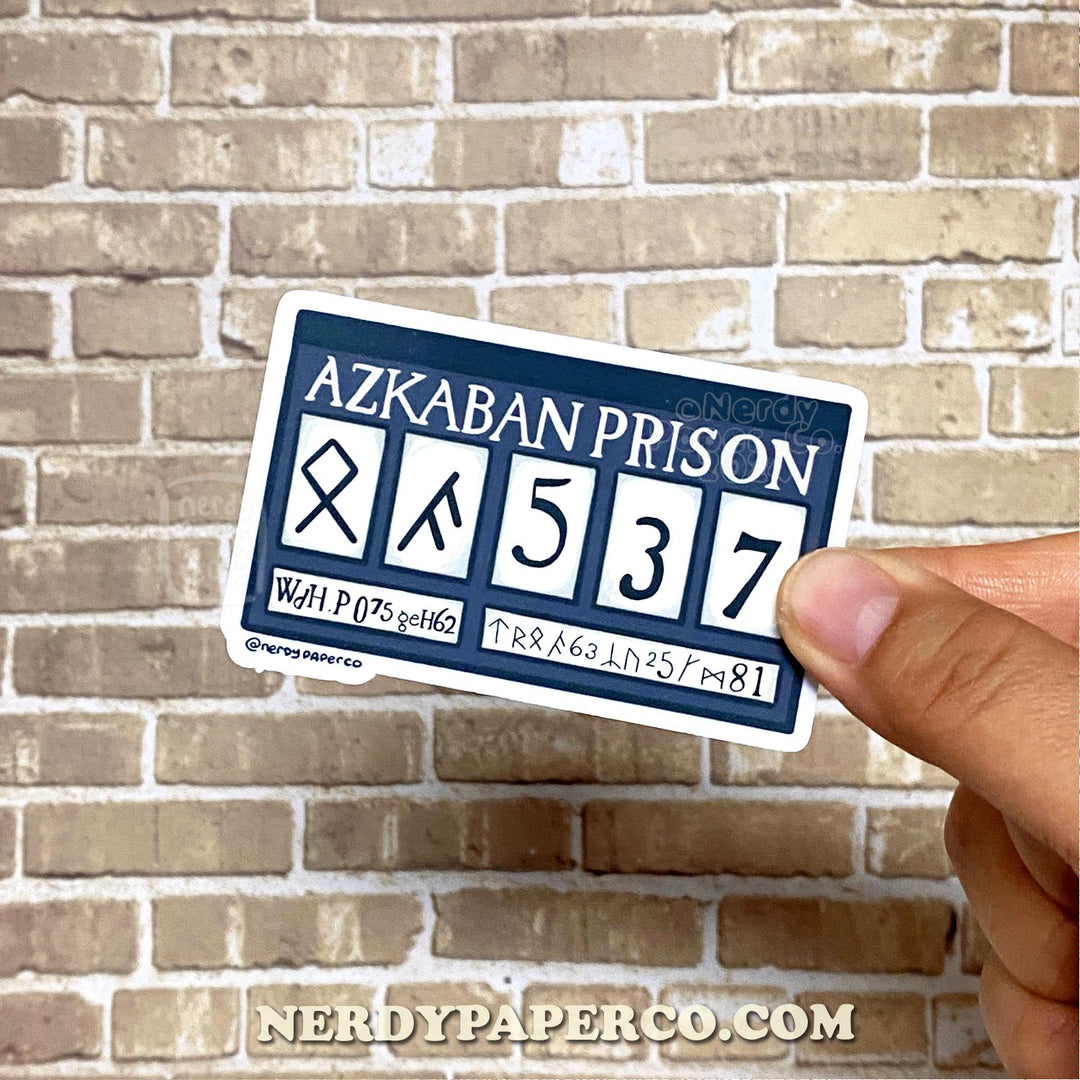 Magical Prison Number - Hand Drawn Waterproof Vinyl Sticker