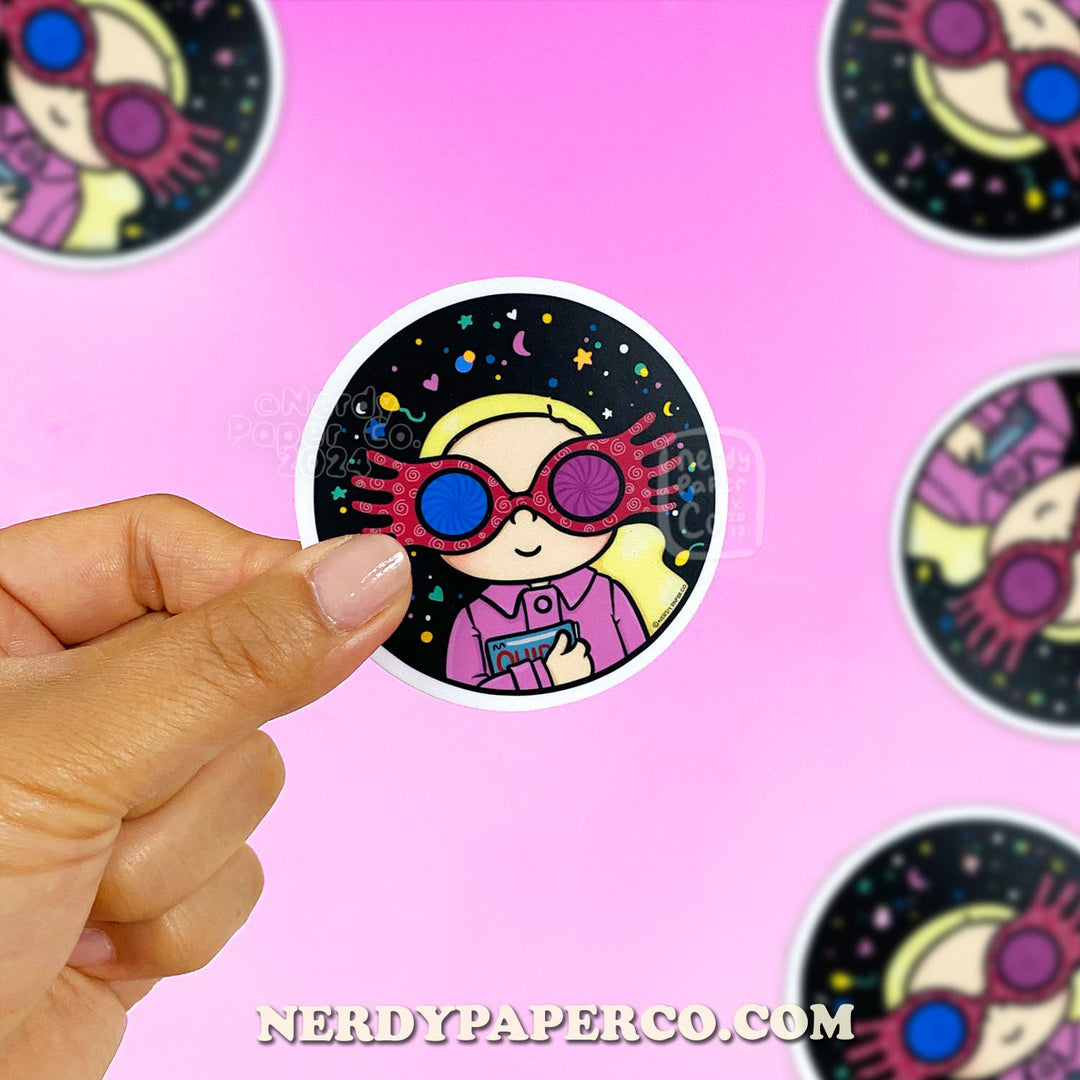 QUIRKY WITCH | Hand Drawn Wizard Waterproof Vinyl Sticker