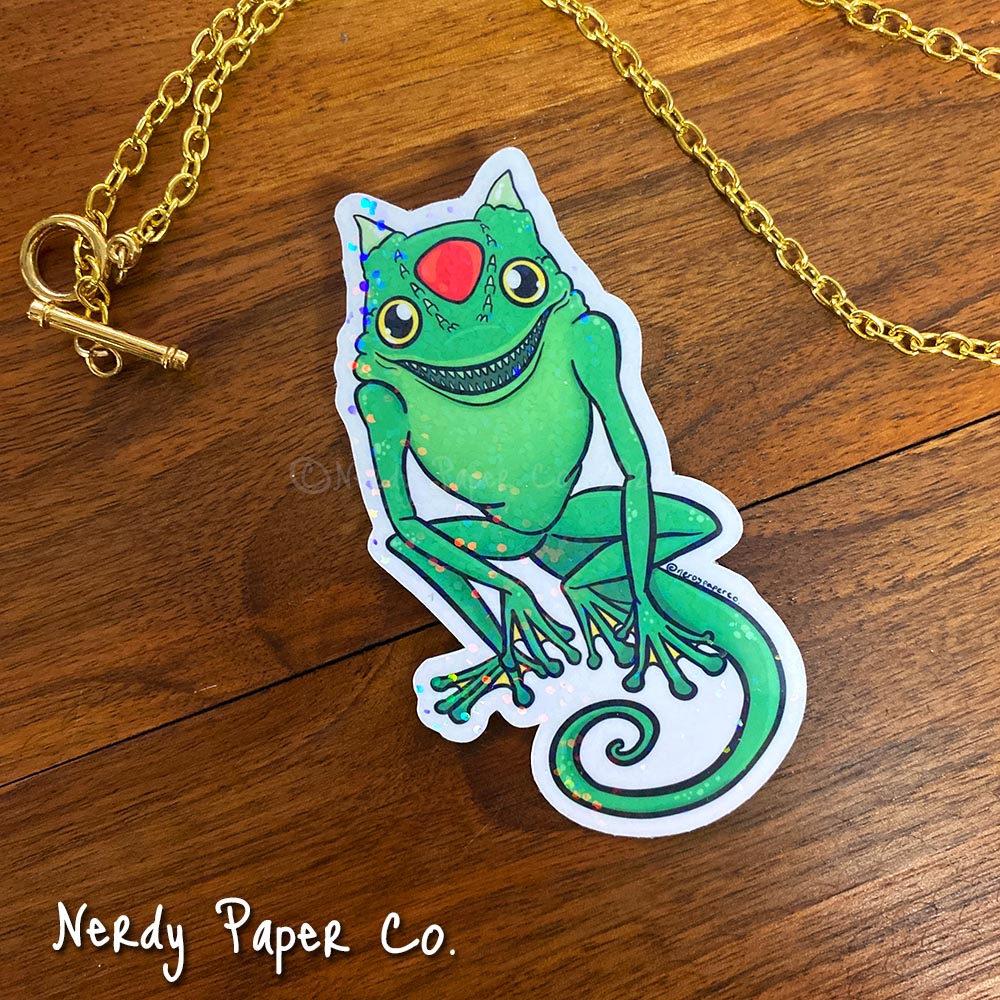 Tree Creature | Magical Creature #31 - Hand Drawn Waterproof Holo Vinyl Sticker