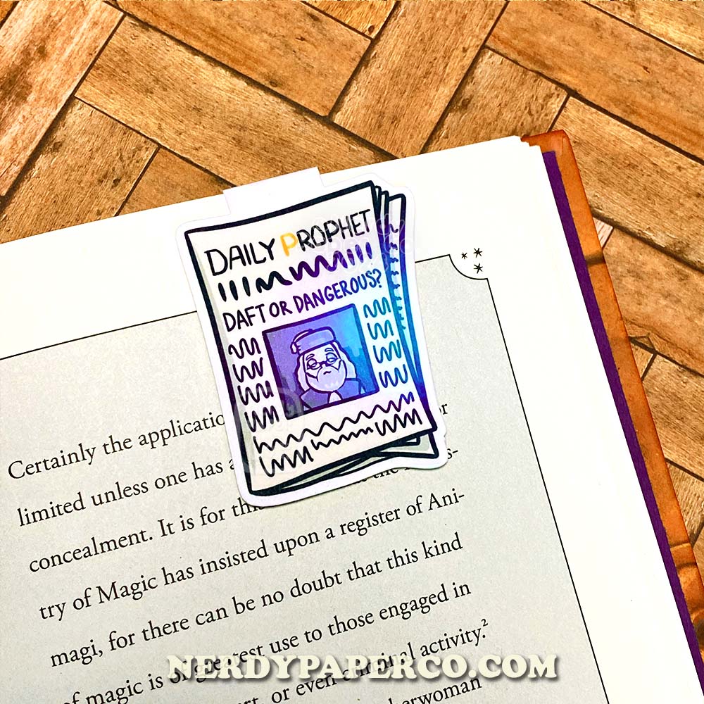 Magical Newspaper | Hand Drawn Magnetic Bookmark