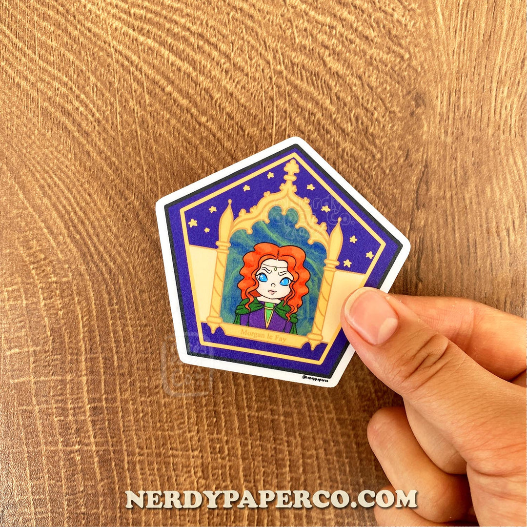 CHOCO FROG NO. 37 | Medieval Dark Witch - Hand Drawn Waterproof Wizard Vinyl Sticker