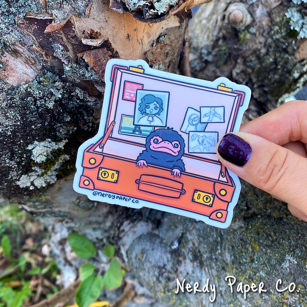 Peek-a-Teddy - Hand Drawn Waterproof Vinyl Sticker