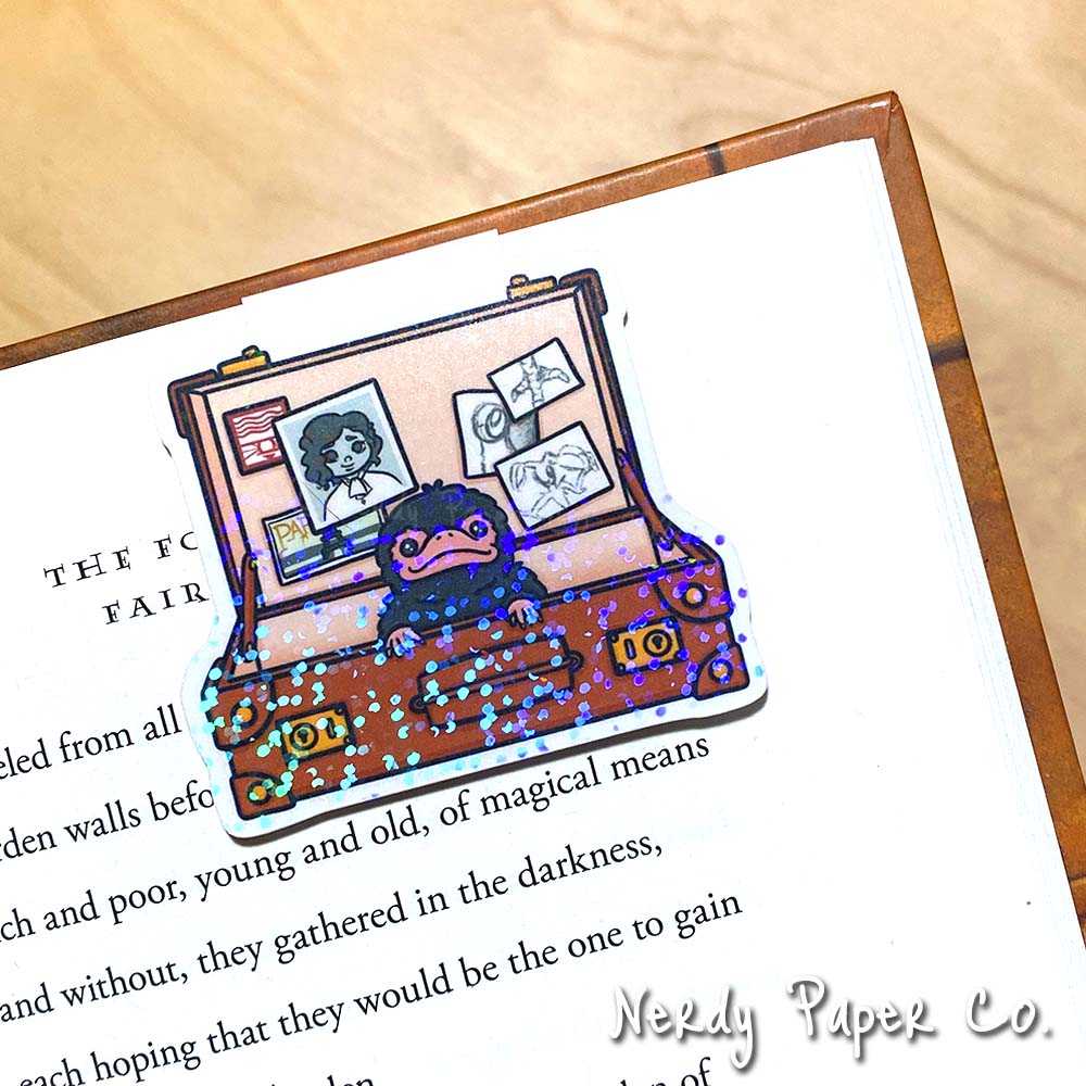Peek-a-Teddy | Hand Drawn Magnetic Bookmark- MB024