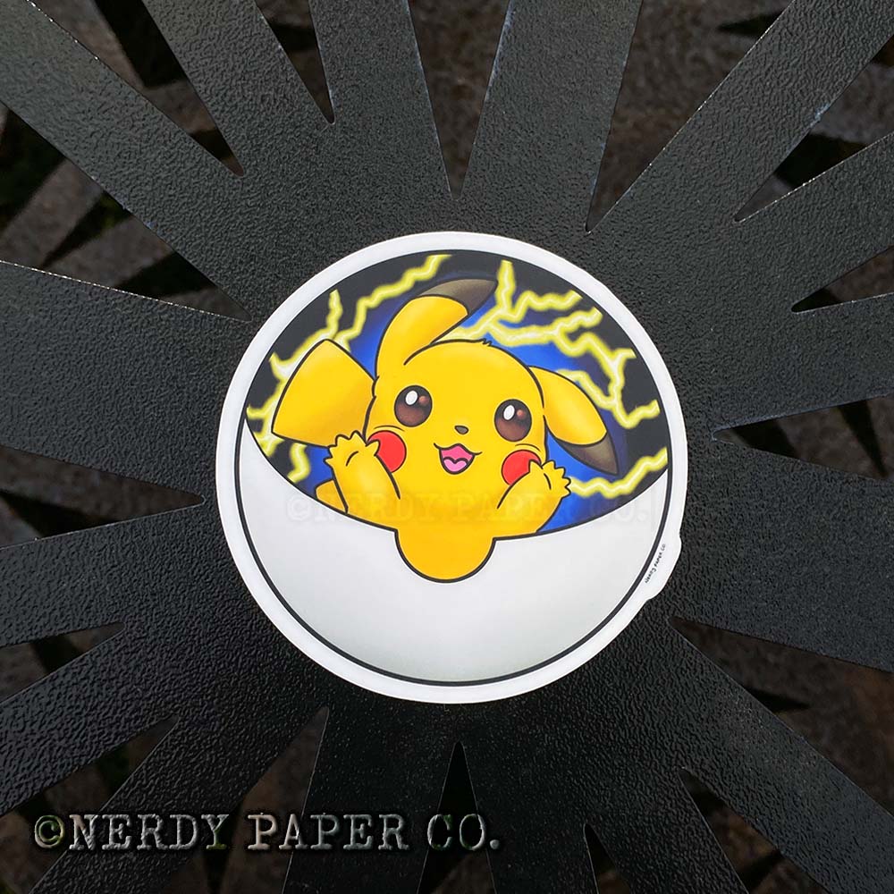Pika's Pokehome - Hand Drawn Waterproof Vinyl Sticker
