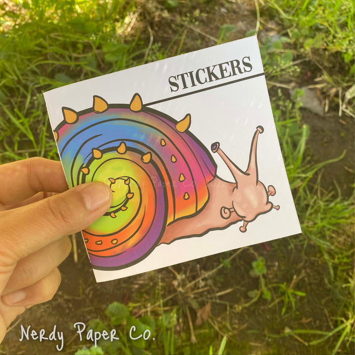 Psychedelic Snail Reusable Sticker Notebook