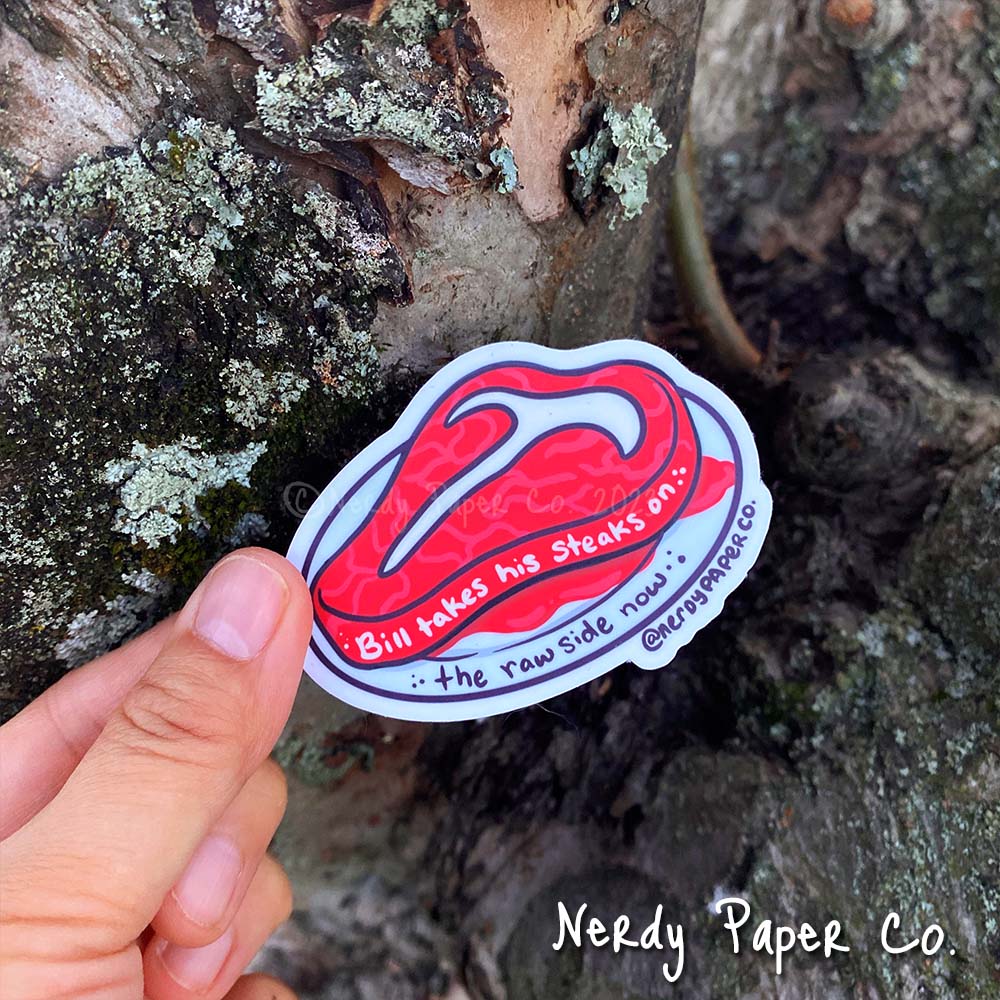 Rare Steak - Hand Drawn Waterproof Vinyl Sticker