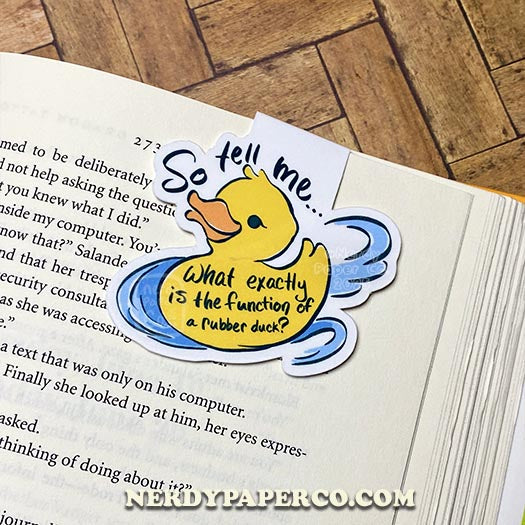 Rubber Ducky - Hand Drawn Magnetic Bookmark