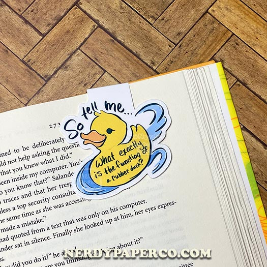 Rubber Ducky - Hand Drawn Magnetic Bookmark