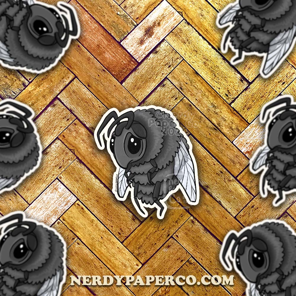 Mopey Fly | Magical Creature #33 - Hand Drawn Waterproof Vinyl Sticker