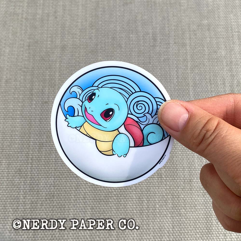 Squirt's Pokehome - Hand Drawn Waterproof Vinyl Sticker