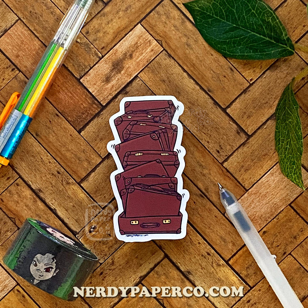 Doppelganger Suitcases- Hand Drawn Waterproof Vinyl Sticker