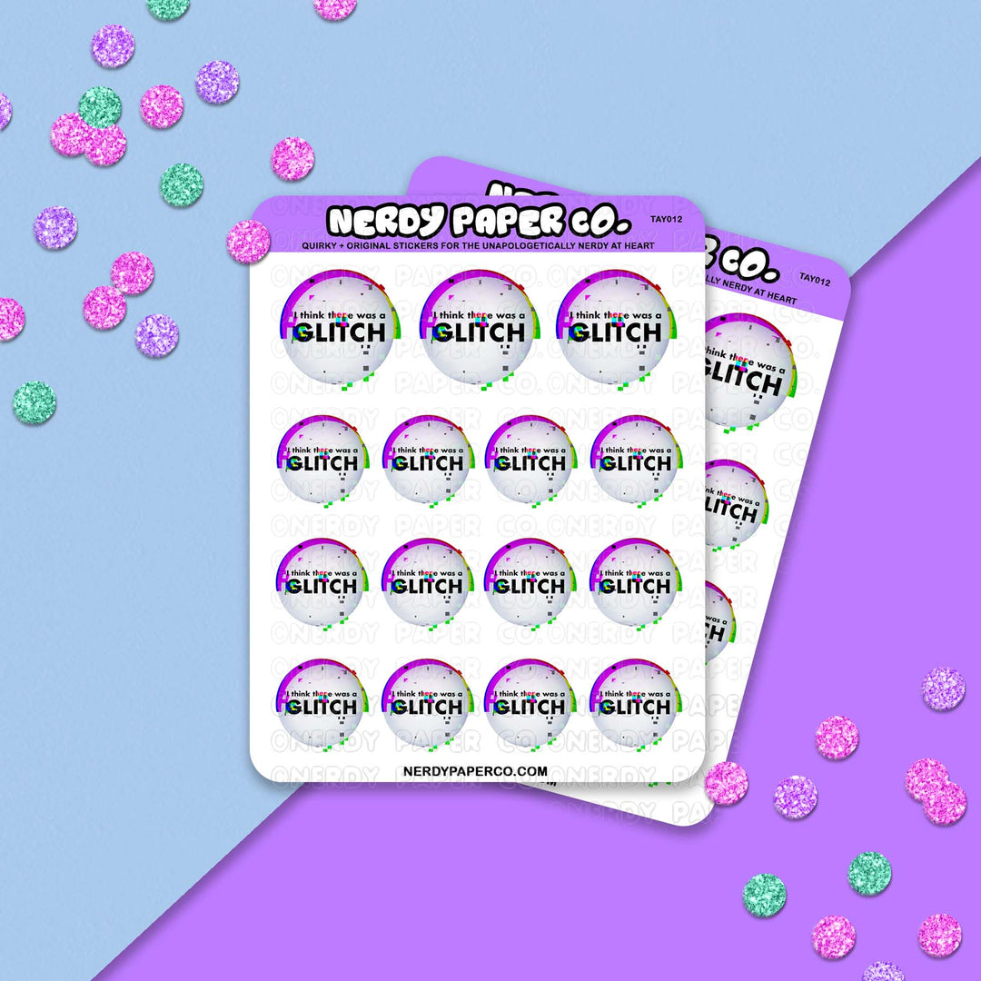 Glitch- Hand Drawn Sticker Sheet - Deco | TAY012
