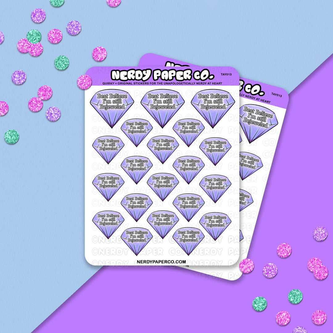 Bejeweled - Hand Drawn Vinyl Sticker Sheet - Deco | TAY013