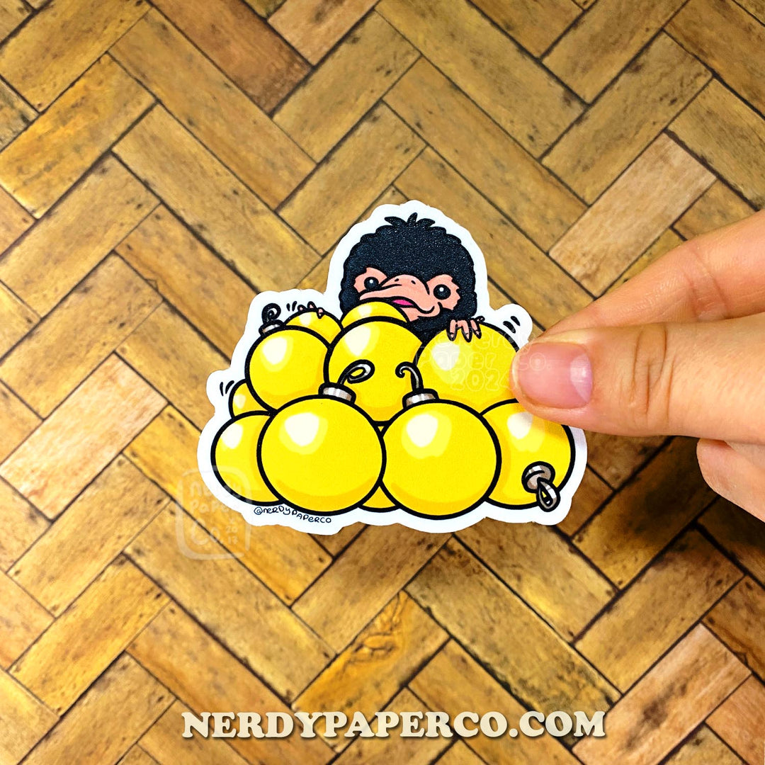 Joyful Teddy - Hand Drawn Waterproof Vinyl Sticker