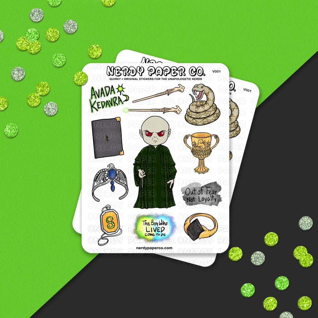 Dark Lord - Hand Drawn Character Vinyl Sticker Sheet