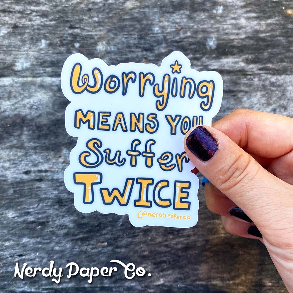Suffer Twice - Hand Drawn Waterproof Vinyl Sticker