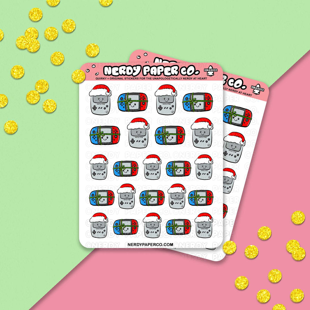 Festive Gamers - Hand Drawn Sticker Sheet - Deco | XMAS002