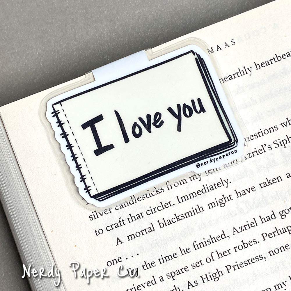 You Okay?/I Love You | Hand Drawn Laminated Magnetic Bookmark- MB021