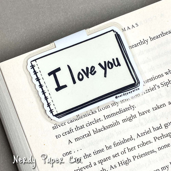You Okay?/I Love You | Hand Drawn Laminated Magnetic Bookmark- MB021